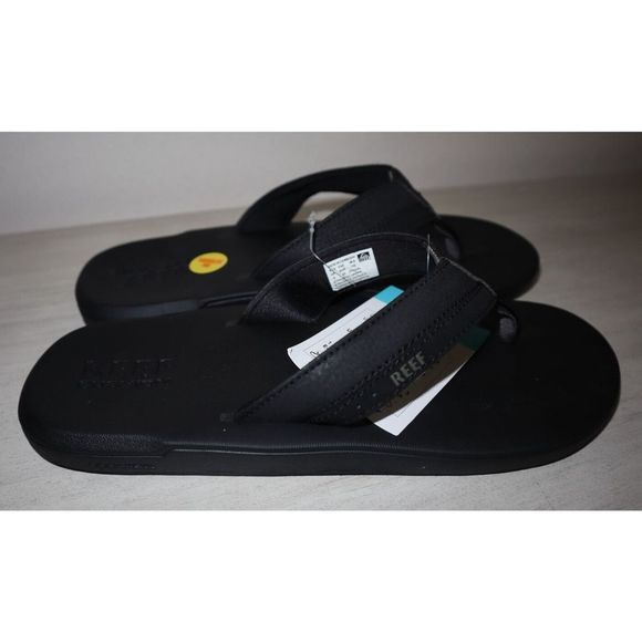 Reef RF0A2YFXBLA Men's Sz 9 Women's Sz 10.5 Black A2yfx Contoured Cushion Sandal - Picture 3 of 6
